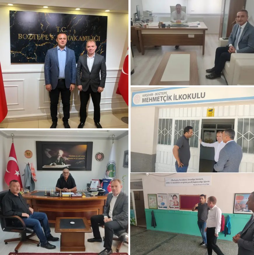 Kırşehir MEB Müdürü Boztepe'de Ziyaret ve İncelemelerde Bulundu