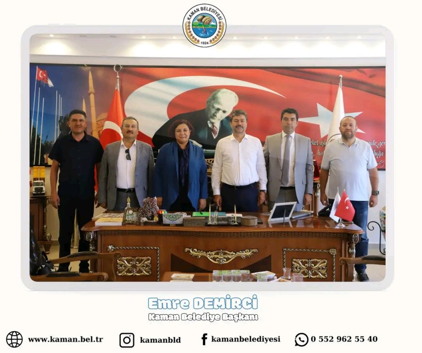 AK Parti Kırşehir Heyeti Kaman Belediye Başkanı Emre Demirci'yi Ziyaret Etti