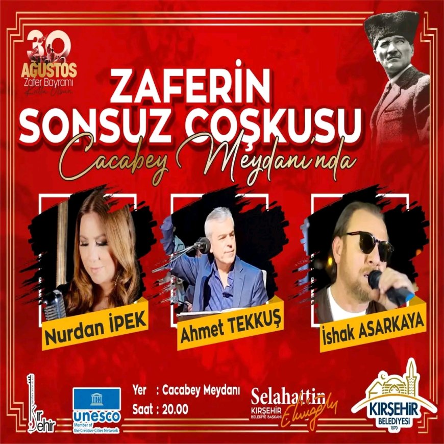 "Zafer Bayramı Coşkusu Cacabey Meydanı'nda Zirveye Ulaşacak"