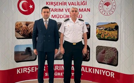 İl Jandarma Komutanı Ahmet Yıldırım'dan Kırşehir İl Tarım ve Orman Müdürü Mustafa İlmeç'e Ziyaret