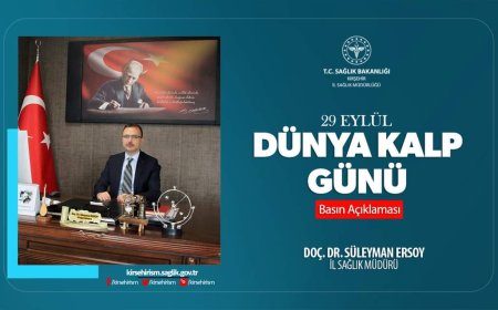 "İl Sağlık Müdürü Doç. Dr. Süleyman Ersoy'dan 29 Eylül Dünya Kalp Günü Mesajı: Kalp Sağlığını Koruma Yöntemleri ve Farkındalık Çalışmaları"