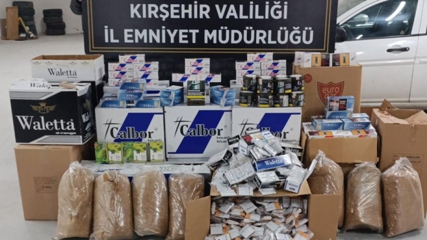 Kırşehir'de 1 ton 600 kilogram kaçak tütüne ele geçirildi