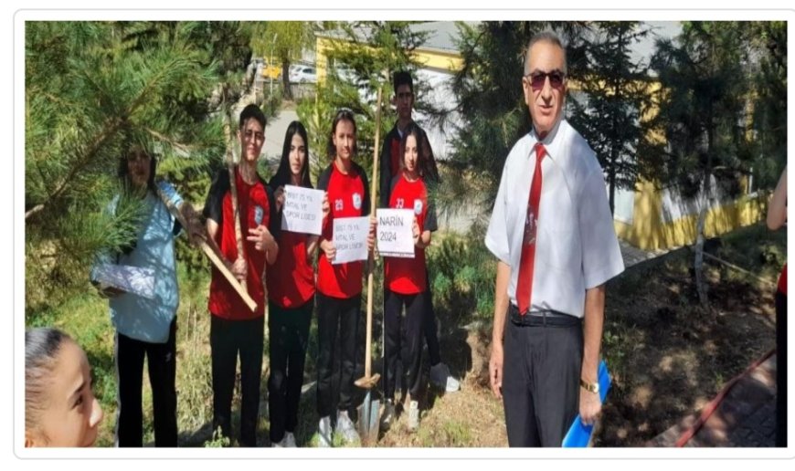 "Kırşehir Spor Lisesi'nden 'Narinler Ölmesin, Çiçekler Solmasın' Etkinliği: 50 Gül Fidanı Dikildi"