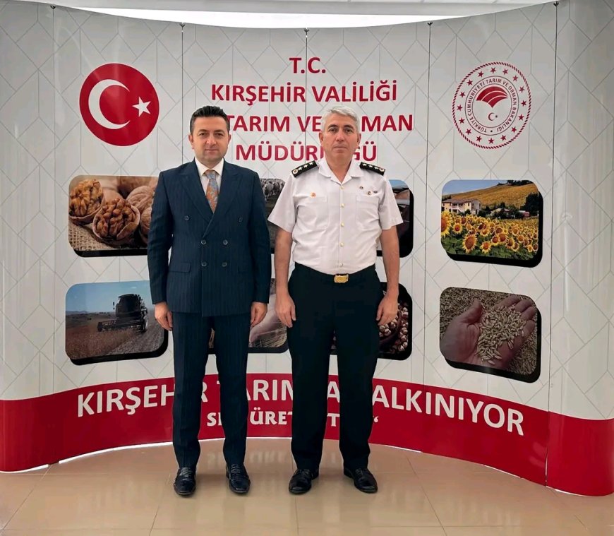 İl Jandarma Komutanı Ahmet Yıldırım'dan Kırşehir İl Tarım ve Orman Müdürü Mustafa İlmeç'e Ziyaret