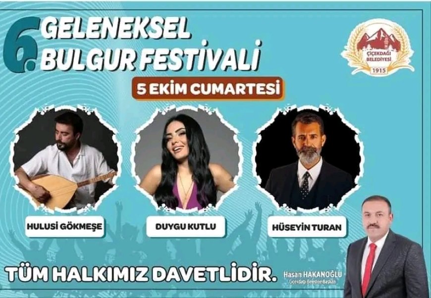Çiçekdağı'nda Geleneksel 6. Bulgur Festivali 4-5 Ekim'de!