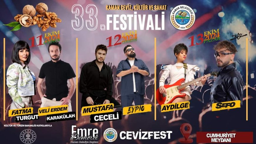 Kaman Ceviz Kültür ve Sanat Festivali: Sanat, Müzik ve Kültürel Deneyim İçin Buluşma Noktası!