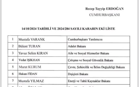 Yeni Hükümette Kritik Atamalar: Cumhurbaşkanı Erdoğan, Bakanlık ve Cumhurbaşkanı Yardımcılığı Görevlerini Belirledi.
