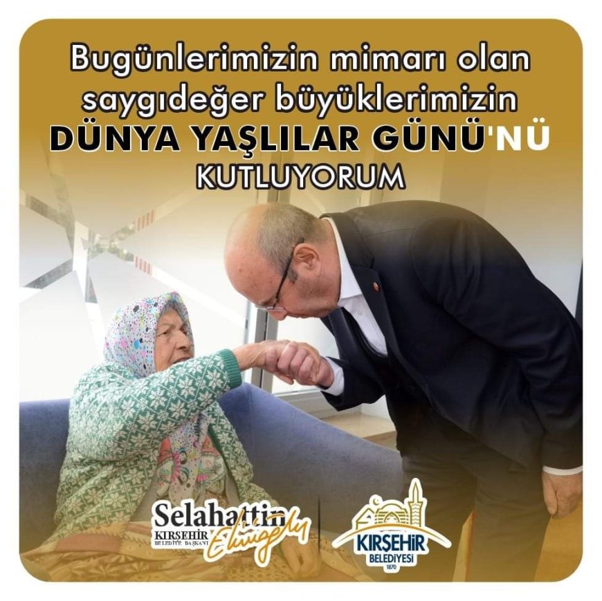 Başkan Ekicioğlu'ndan Dünya Yaşlılar Günü Mesajı: "Büyüklerimiz Baş Tacımızdır"
