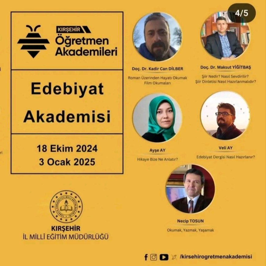 Kırşehir'de Edebiyat Akademisi Başlıyor: Öğretmenlere Özel Gelişim Programı