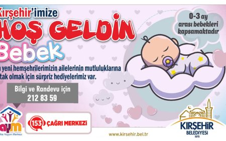 Kırşehir Belediyesi"Hoş Geldin Bebek Projesi" ile Ailelere Destek Olmaya Devam Ediyor.