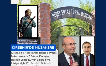Kırşehir’de Neşet Ertaş Bahçası Projesi Müzakerelerle Çözüme Kavuştu:Başkan Ekicioğlu'nun Liderliği ve İnisiyatifiyle Çözüm Yolu Bulundu.Kazanan Kırşehir Oldu.