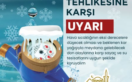 Kırşehir Belediyesi’nden Donma Tehlikesine Karşı Önemli Uyarı: Su Sayaçlarınızı ve Tesisatınızı Koruyun.